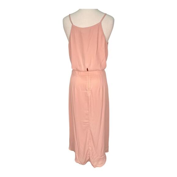 Revolve Krisa Pink Wrap-Style Bodice Thin Straps Ruffled Skirt Formal SZ Medium - Picture 5 of 14